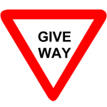 give way sign- Driving licence in Gujarat, India