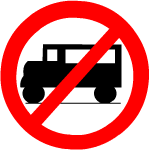 trucks prohibited sign- Driving licence in Gujarat, India