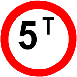 load limit sign- Driving licence in Gujarat, India