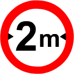 width limit sign- Driving licence in Gujarat, India